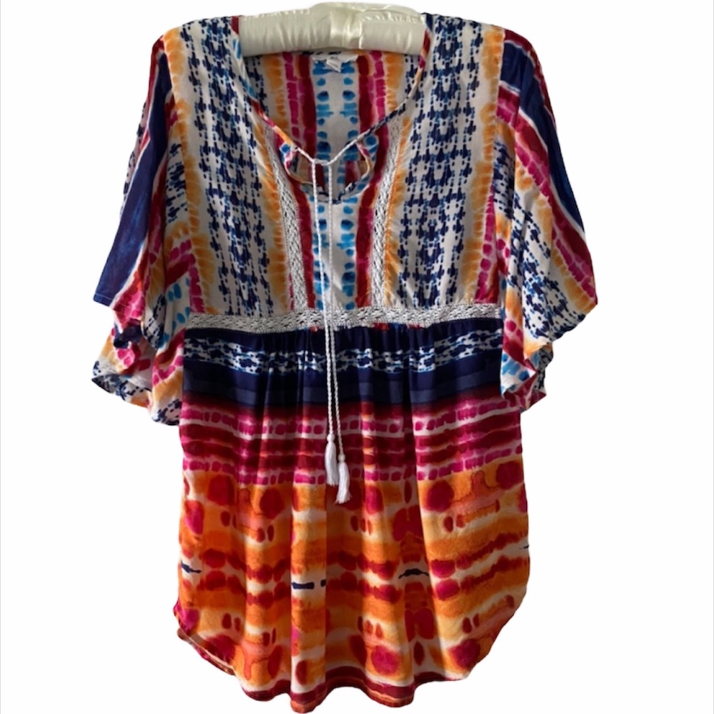 BLL NY Boho top Hyacinth multi color